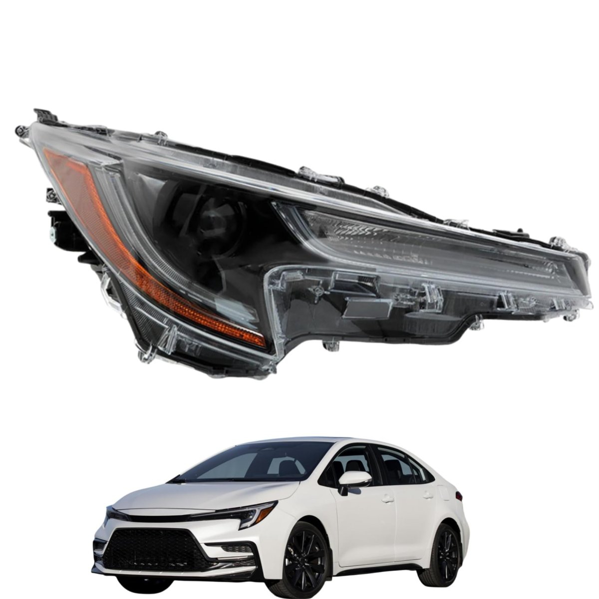 Headlights Right Side Replacement For 2023 Corolla Le To2503324 81110-02q70
