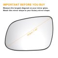 Car Rearview Left Driver Side Mirror Glass Replacement W Backing Plate Heated White For Kia Rio 2010-2012