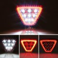 Ikon Motorsports Brake Lights Universal Fitment For Cars Triangle Red Rear Tail Third 3rd Stop Safety Lamp