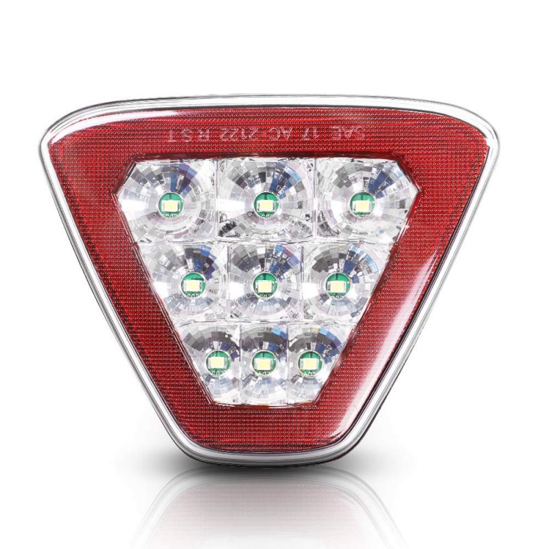 Ikon Motorsports Brake Lights Universal Fitment For Cars Triangle Red Rear Tail Third 3rd Stop Safety Lamp
