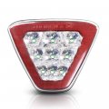 Ikon Motorsports Brake Lights Universal Fitment For Cars Triangle Red Rear Tail Third 3rd Stop Safety Lamp