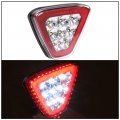 Ikon Motorsports Brake Lights Universal Fitment For Cars Triangle Red Rear Tail Third 3rd Stop Safety Lamp