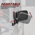Sautvs Adjustable Wider Rearview Side Mirrors For Polaris General Xp 4 1000 Folding Clear Rear View  2016-2023 Accessories 2pcs