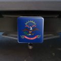 North Dakota State Flag Tow Trailer Hitch Cover Plug Insert
