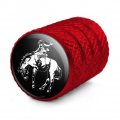 Bucking Bronco Illustration Valve Stem Caps For Tire Rim Wheel Aluminum Red