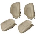 4pcs Tan Artificial Leather Seat Cover Front Driver And Passenger Side Bottom Top Lean Back Replacement For Es350 2007-2012 