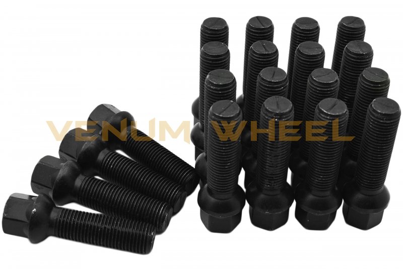 Venum Wheel Accessories 4 Pc Staggered 5x100 5112 Hub Centric Spacers 10 Mm Black Ball Seat 14x1 5 Lug Bolts For Volkswagen