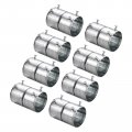 Emt Coupling 50mm 2 Inch Set Screw Conduit Fittings 77mm Length Electrical Pipe Connector 0 9mm Wall Thick 8 Pack 