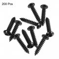 Uxcell Hex Socket Self Tapping Screws M4 X 20mm Carbon Steel Wood Screw 200pcs