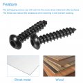Uxcell Hex Socket Self Tapping Screws M4 X 20mm Carbon Steel Wood Screw 200pcs