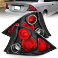 Amerilite 2 Door Taillights Halo Black For Honda Civic Passenger And Driver Side