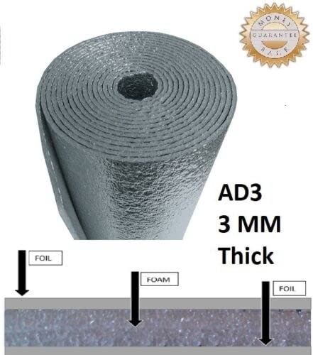 200sqft Reflective Foam Insulation Heat Shield Thermal 4 X50 Ad3 R7