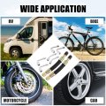 X Autohaux 8pcs Tire Valve Stem Extension 2 Flexible Dual Extender Pipe 3 9 6 Multi Degree 45 90 135 Adapter For Car Truck