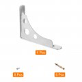 Uxcell Shelf Brackets 4pcs 6 Stainless Steel Triangle Side Supporter With Screws Wall Mounted L For Diy Floating Table Storage