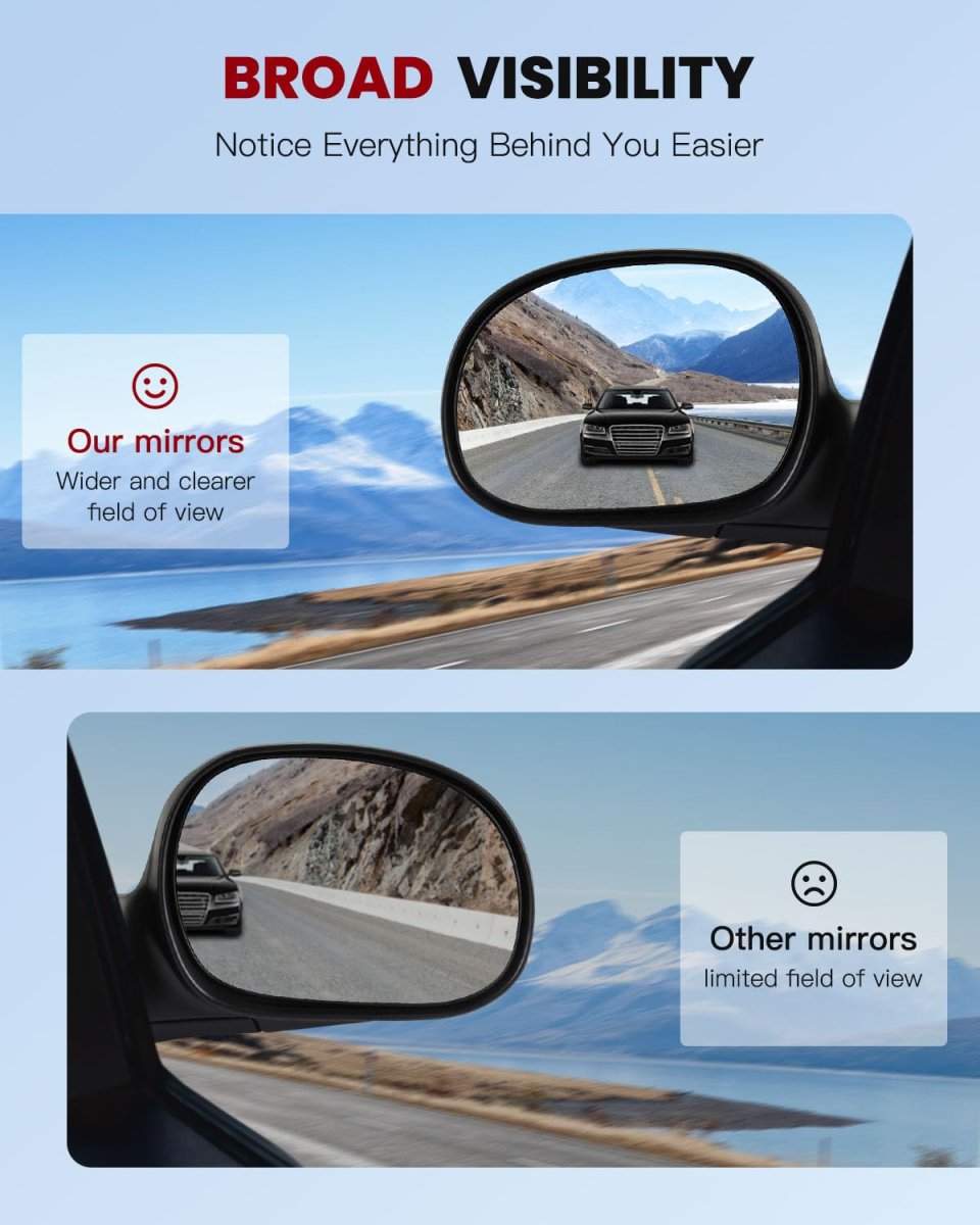 Left And Right Side View Mirror Fit For 1997-1999 Ford 250
