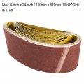 Uxcell 4-inch X 24-inch Aluminum Oxide Sanding Belt 80 Grits Sandpaper Lapped Joint For Sander 10pcs