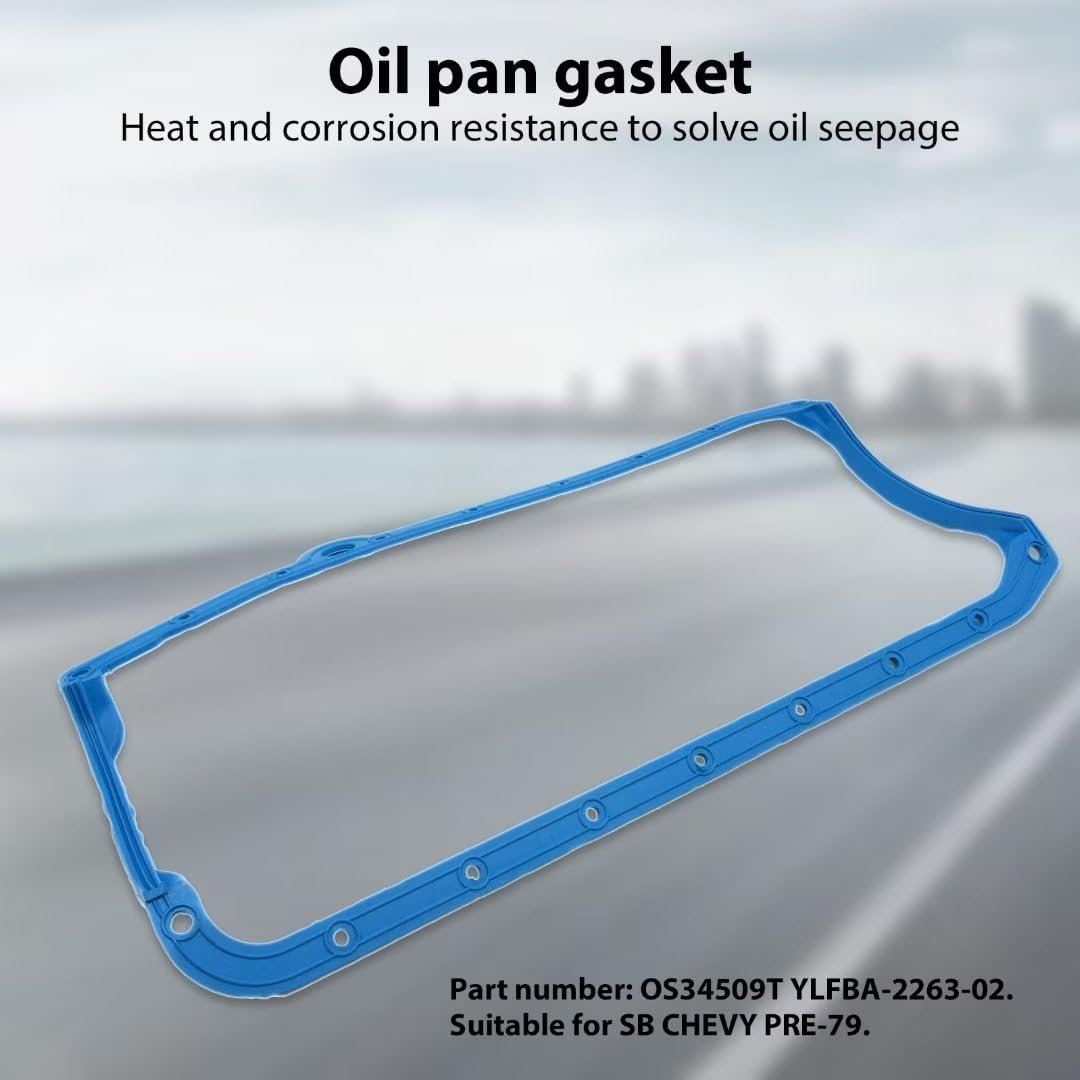 Version Oil Pan Gasket Blue For Sb Chevy Sbc V8 265 283 327 350 383 400 Pre -79 Early