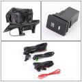 Auto Dynasty Compatible With Highlander Driving Fog Light Bumper Bezel Cover W Led Drl Wiring Black Clear Lens Xu50