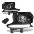 Auto Dynasty Compatible With Highlander Driving Fog Light Bumper Bezel Cover W Led Drl Wiring Black Clear Lens Xu50