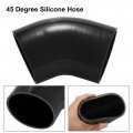 X Autohaux 102mm 4 Id 45 Degree Elbow Silicone Reducer Hose Coupler Intercooler Tube Black For Car Intake Piping