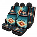 Coloranimal 3pcs Car Seat Cover Western Southwestern Native Tribal Navajo Design Bucket Protector Interior Decor For Suv Vans 