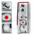 Amerilite For Astro Safari Van Crystal Red Led Replacement Tail Lights Pair Passenger And Driver Side