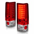 Amerilite For Astro Safari Van Crystal Red Led Replacement Tail Lights Pair Passenger And Driver Side