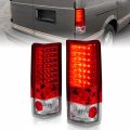 Amerilite For Astro Safari Van Crystal Red Led Replacement Tail Lights Pair Passenger And Driver Side