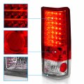 Amerilite For Astro Safari Van Crystal Red Led Replacement Tail Lights Pair Passenger And Driver Side