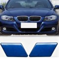 1pair Front Bumper Headlight Washer Cover Cap For Bmw 3 Series E90 2009-2012 Blue 