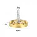 Uxcell Mirror Screws Decorative Caps Cover Nails Polished Gold 22mm 8pcs
