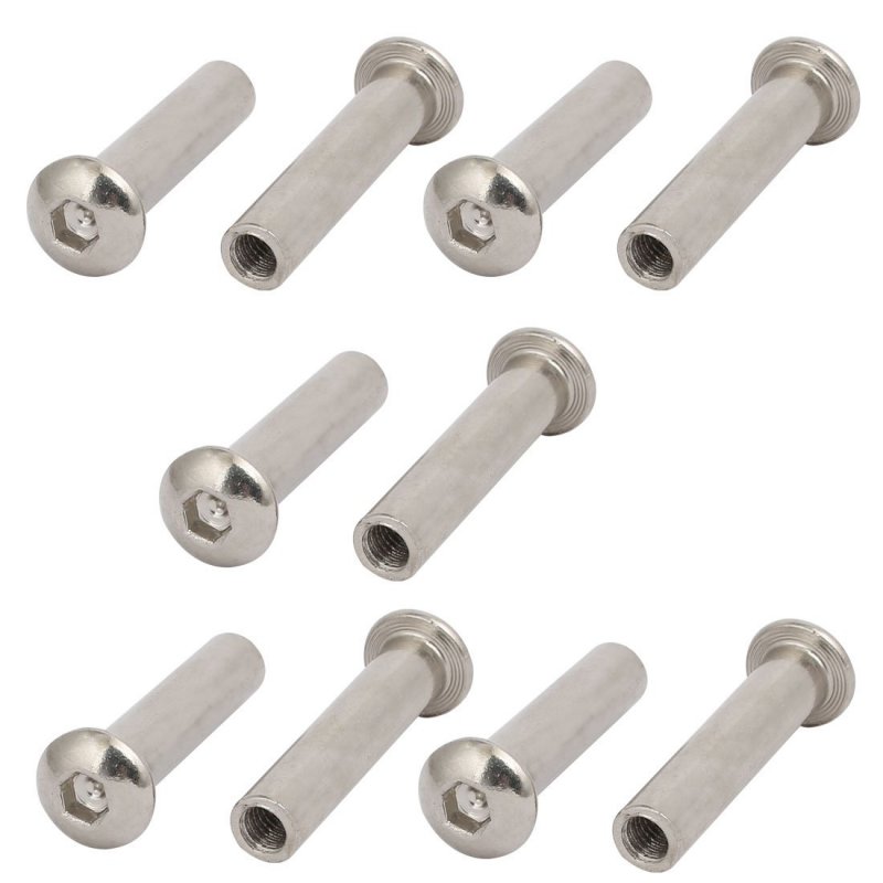 M5 X 10mm Carbon Steel Rivet Hex Socket Head Insert Nut 10pcs