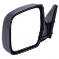 Black Driver Side View Mirror Smooth With Power Adjustment Manual Folding Non-heated Compatible For 1990-1997 Toyota Land