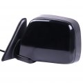 Black Driver Side View Mirror Smooth With Power Adjustment Manual Folding Non-heated Compatible For 1990-1997 Toyota Land