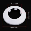 Uxcell 40mm Pipe Cover Decoration Pp Plastic Water Escutcheon White 6pcs