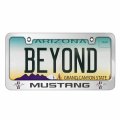 Ipick Image For Ford Mustang Speed-line Dual Logos Mirror Chrome Metal License Plate Frame