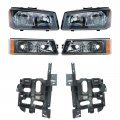 1a Auto Headlight Parking Light Lamp Mounting Bracket Kit Lh Rh For 05-07 Chevy Truck 