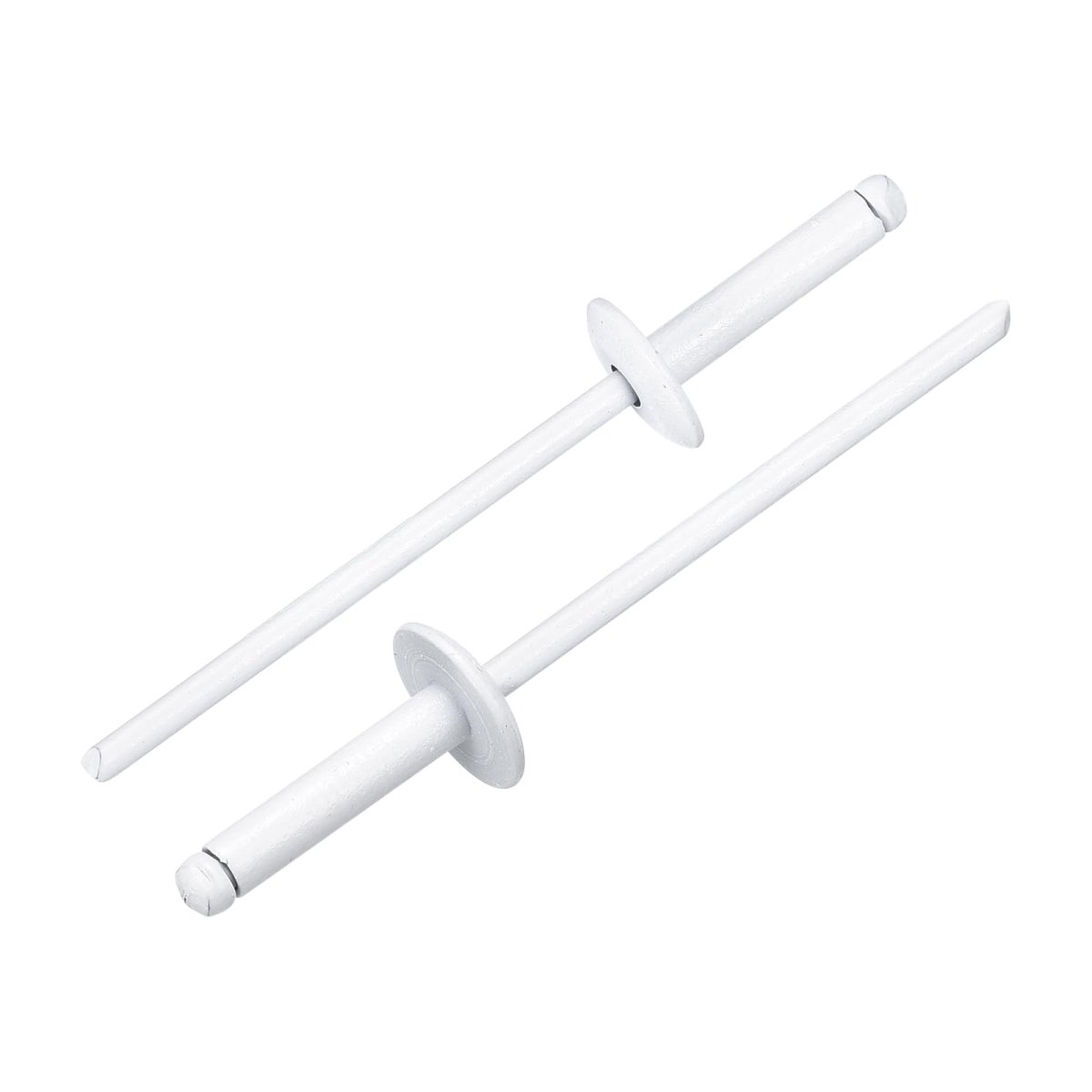 100pcs 1 8 X1 2 Aluminum Blind Rivets Grip And Steel Mandrel Large Flange Fastener For Metal Furniture Automotive White