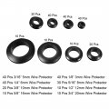 Uxcell Rubber Grommet Assortment Set 8 Size Wire Gasket Rings For Hole Plug Cable Black 200 Pieces