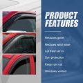Simulated Carbon Fiber Window Visors For 2010 2015 Hyundai Tucson 4 Piece Glossy Black Rain Guards Vent Shade Deflectors Tape