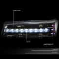 Pair Led Drl Stripe Smoked Housing Front Bumper Light Lamp Compatible With Chevy Silverado Avalanche 1500 2500 03-06