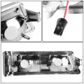 Pair Led Drl Stripe Smoked Housing Front Bumper Light Lamp Compatible With Chevy Silverado Avalanche 1500 2500 03-06