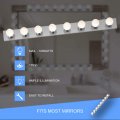 Dysmio Lighting Eight Light Vanity Strip Hollywood Style Mirror Fixture With Brushed Nickel Plates A Salon-grade Accessories