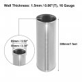 X Autohaux Od 3 5 89mm Length 12 300mm Aluminum Alloy Tube Intercooler Pipe Straight Air Intake Silver Tone For Car