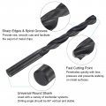 Uxcell Tap And Drill Bit Set 1 4-18 Npt Thread 7 16 Black Oxide Twist Straight Flute Tapping Threading Repair Tool Kit