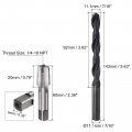 Uxcell Tap And Drill Bit Set 1 4-18 Npt Thread 7 16 Black Oxide Twist Straight Flute Tapping Threading Repair Tool Kit