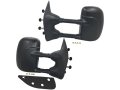 Towing Mirror Set Manual Folding Telescoping Textured Black Of 2 For 2003-2019 2021-2024 Ford E-350 Super Duty 