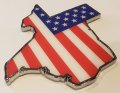 Muzzys Set Of 3 American Flag In Shape Texas State Edition Emblem Decal Longhorn Lone Star Metal Badge Universal Stick On Fits