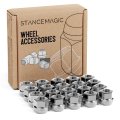 Stancemagic 20pcs Open End Lug Nuts Metric 12x1 25 Thread Size 0 81 Length Cone Conical Taper Acorn Seat 19mm 3 4 Hex Head For