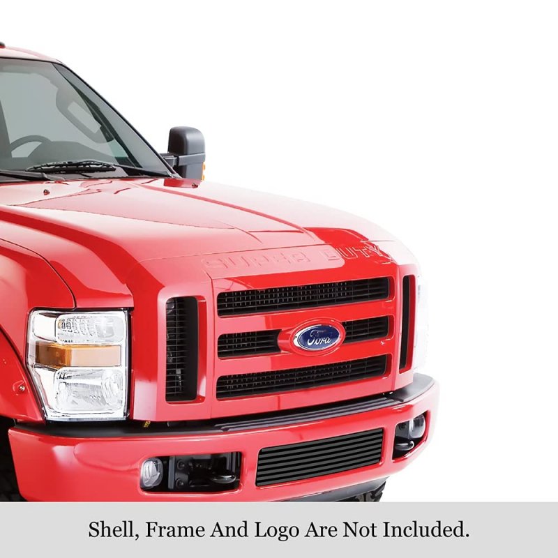 Off Roader Egrille Premium Stainless Steel Black 8x6 Horizontal Billet Grille For Ford F-250 F-350 F-450 F-550 2008-2010 Lower